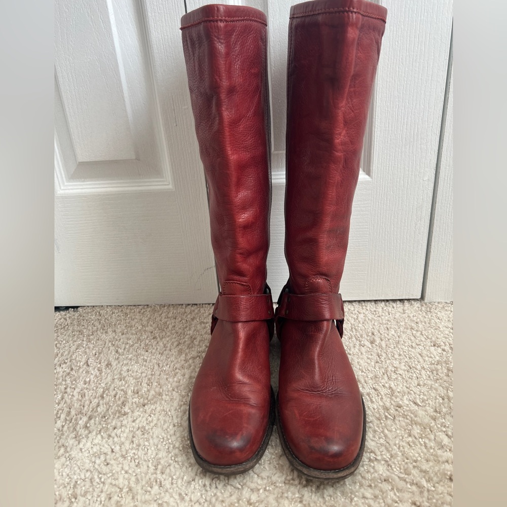 Frye riding boots size 6.5 - color  red brick